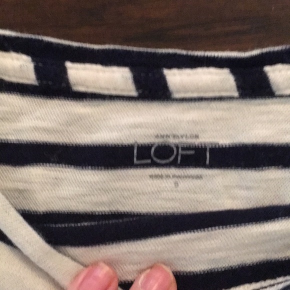 Navy & Cream Stripe Loft Tee- Perfect Condition - Picture 4 of 4
